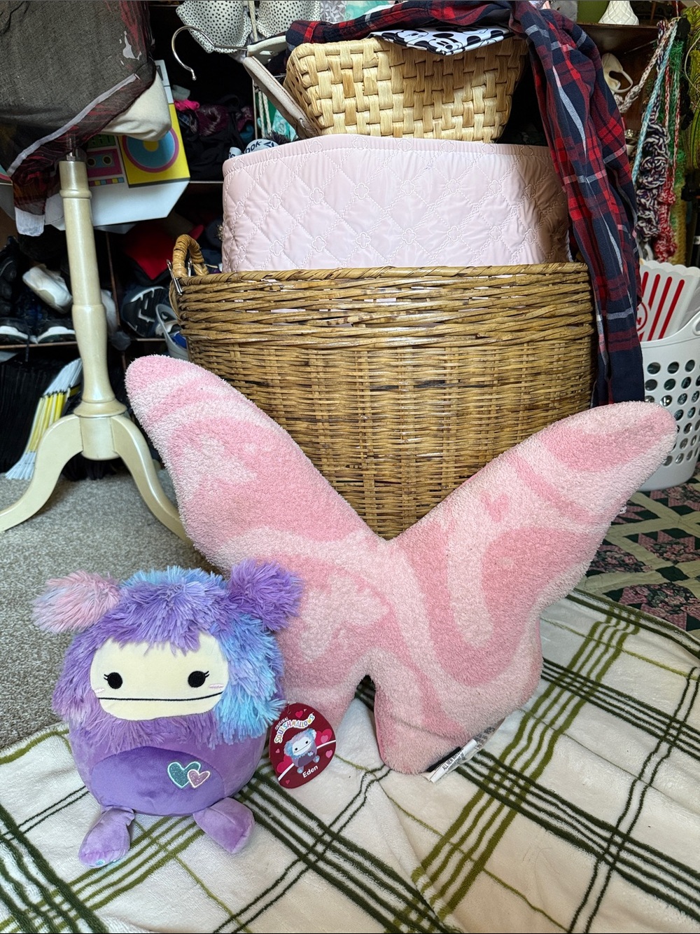 Wicked Pink Butterfly Plush Pillow - Soft Decorative Accent or Squishmellow